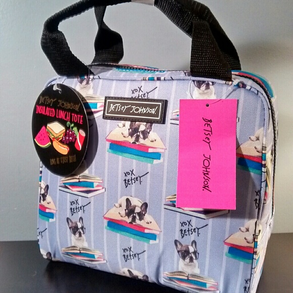 Betsey Johnson Handbags - Betsey Johnson Lunch Tote - French Bulldog/Terrier Betsey Johnson Handbags - Betsey Johnson Lunch Tote - French Bulldog/Terrier